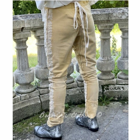 NWT Embroidered Whistlestop Underjohns Marigold Pants 228 Yellow Magnolia Pearl - Picture 3 of 13